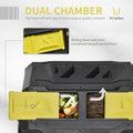 Tumbling Compost Bin Outdoor 360 Dual Rotating Composter 43 Gallon, Yellow Yellow Polypropylene