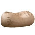 Asher Soft Microfiber Suede 6.5 Ft Cylinder Bean Bag Champagne Pvc