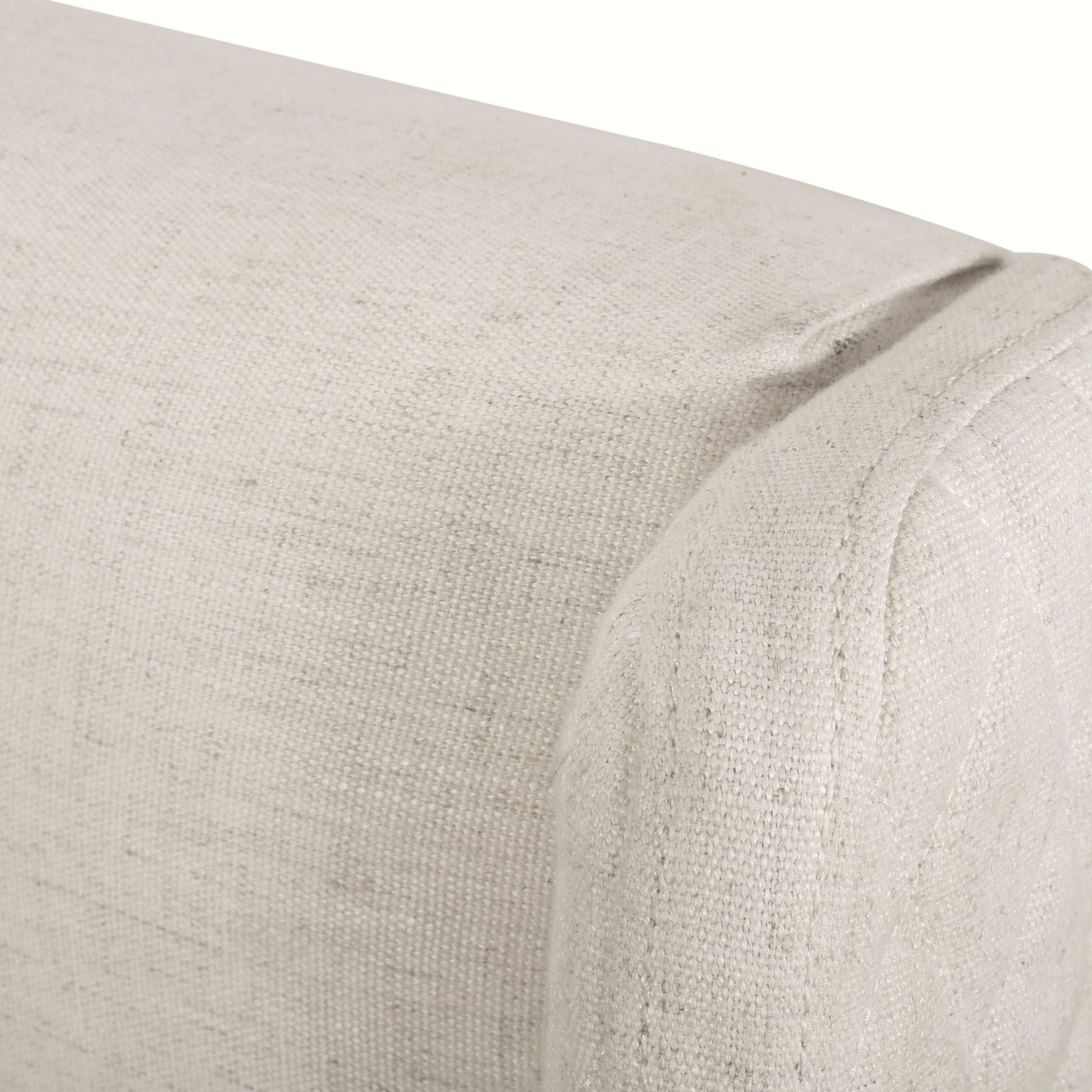 Lidia Wing Headboard Beige Fabric