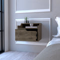Floating Nightstand Chester, Bedroom, Dark Brown Dark Brown Particle Board Engineered Wood