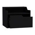 Floating Nightstand Chester, Bedroom, Black Black Particle Board Engineered Wood
