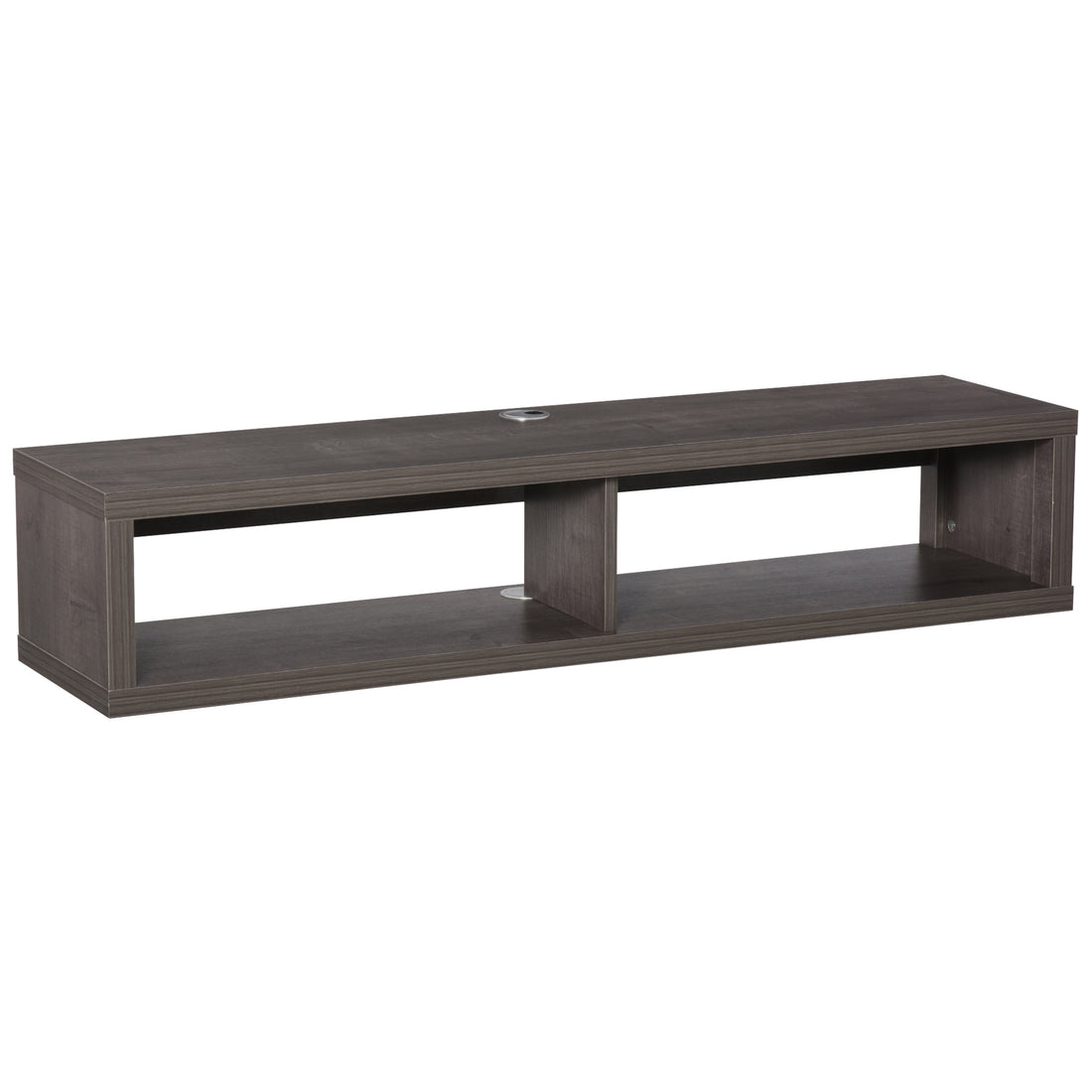 Wall Mounted Tv Stand, Media Console Floating Storage Shelf For Living Room Or Home Office, Dark Grey Dark Gray Particle Board