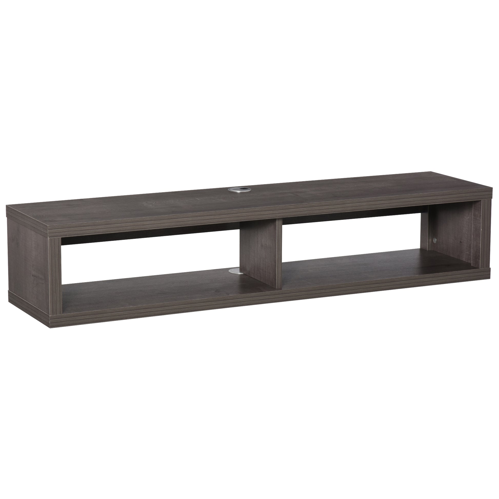Wall Mounted Tv Stand, Media Console Floating Storage Shelf For Living Room Or Home Office, Dark Grey Dark Gray Particle Board