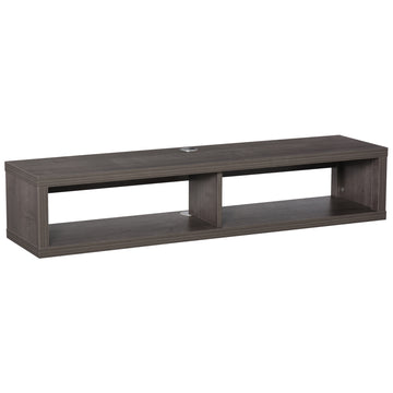 Wall Mounted Tv Stand, Media Console Floating Storage Shelf For Living Room Or Home Office, Dark Grey Dark Gray Particle Board