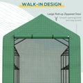 Walk In Greenhouse For Outdoors With Roll Up Zipper Door, 18 Shelves, Pe Cover, Small & Portable Build, Heavy Duty Humidity Seal, 95.25