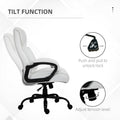 Big And Tall 400Lbs Executive Office Chair With Wide Seat, Computer Desk Chair With High Back Pu Leather Ergonomic Upholstery, Adjustable Height And Swivel Wheels, White White Faux Leather