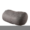 Asher Soft Microfiber Suede 6.5 Ft Cylinder Bean Bag Charcoal Pvc