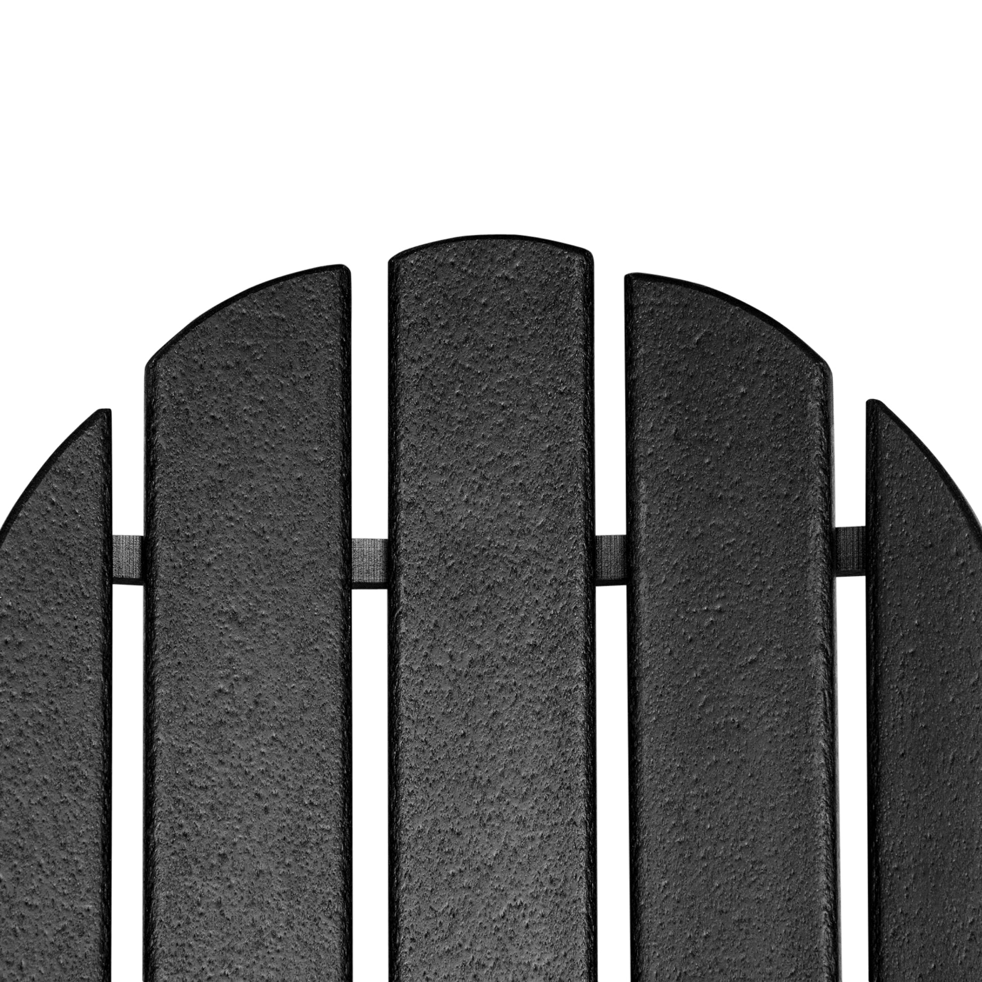Outsunny Folding Adirondack Chair, Hdpe Fire Pit Chair, Weather Resistant Outdoor Chair For Patio, Garden, Backyard, Lawn, Black Black Polyethylene