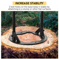 Firewood Kindling Splitter Stand With Hand Guard, Wood Splitter, Carbon Steel Manual Wood Cracker, Log Wedge Cutter, Single Blade, Black, 8.75