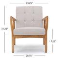 Club Chair Beige Fabric