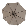 10Ft Solar Led Offset Hanging Market Patio Umbrella Khaki No Khaki Garden & Outdoor Steel