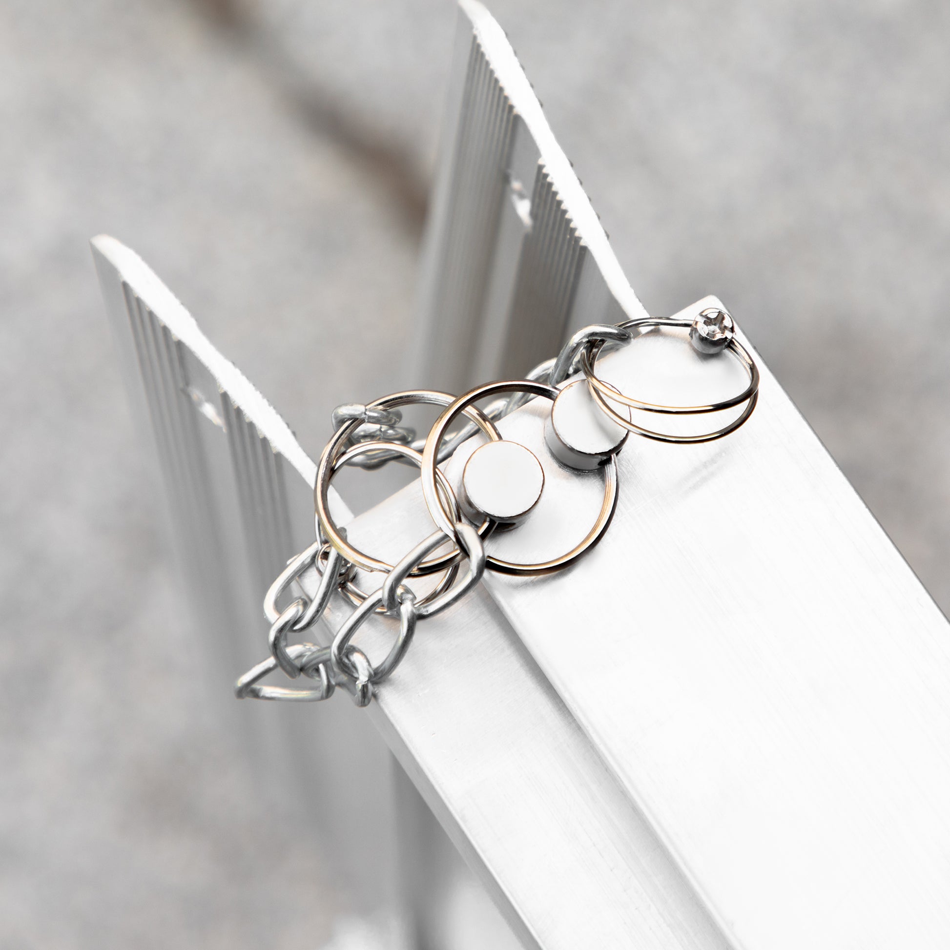 Textured Aluminum Portable Wheelchair Ramp For Home, Steps, Doorways, Foldable Handicap Ramp 2', Threshold Ramp With Durability For Strong Load Bearing Silver Aluminum