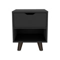 Nightstand Carleen, Bedroom, Black Black Particle Board Engineered Wood