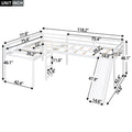 L Shaped Twin Size Loft Bed With Ladder And Slide, White White Solid Wood Mdf
