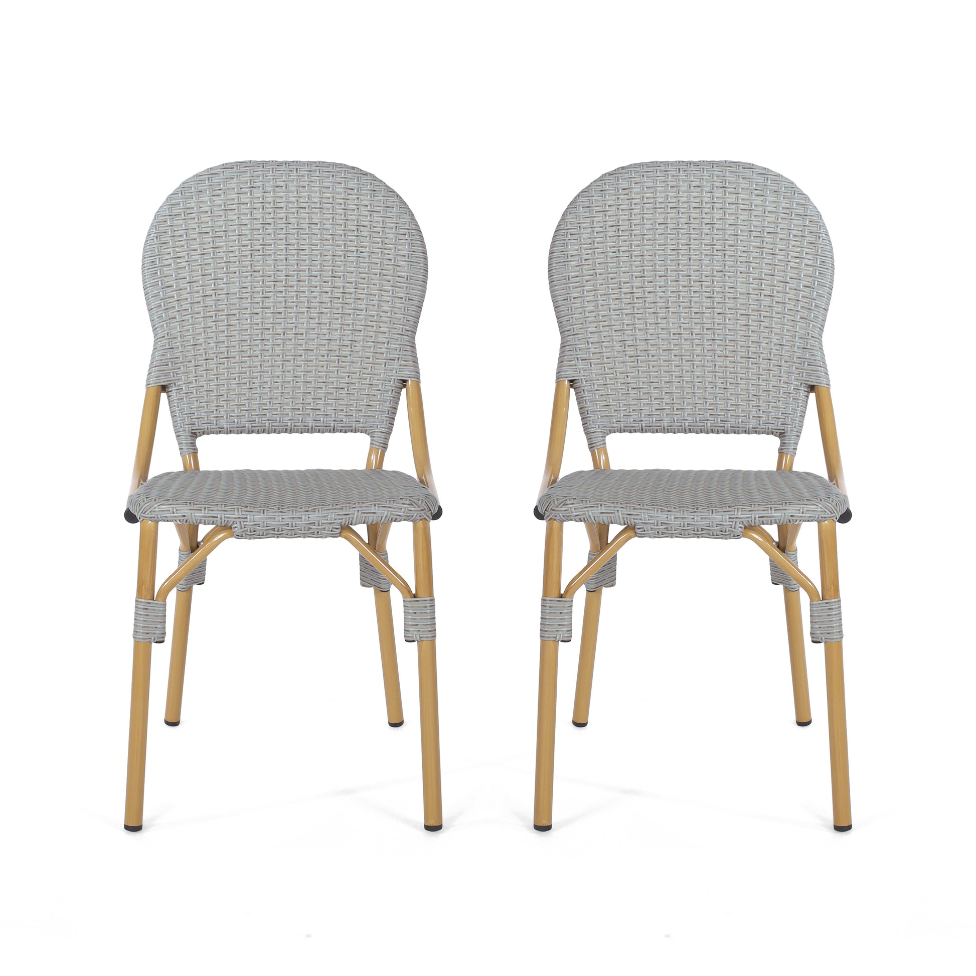 Arthur French Bistro Chair Natural & Light Brown Aluminium