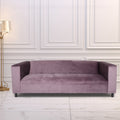 Velvet Sofa For Living Room, Modern 3 Seater Sofas Couches For Bedroom, Office, And Apartment With Solid Wood Frame Lavender Lavender Wood Foam Velvet