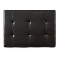 Chatham Ottoman With Drawer Dark Coffee Pu