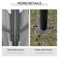 10' X 13' Patio Gazebo Canopy, Double Vented Roof, Steel Frame, Curtain Sidewalls, Outdoor Sun Shade Shelter For Garden, Lawn, Backyard, Deck, Gray Gray Steel