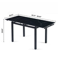 Black Ceramic Modern Rectangular Expandable Dining Room Table For Space Saving Kitchen Small Space Table Top Black Dining Room Modern Square Ceramic