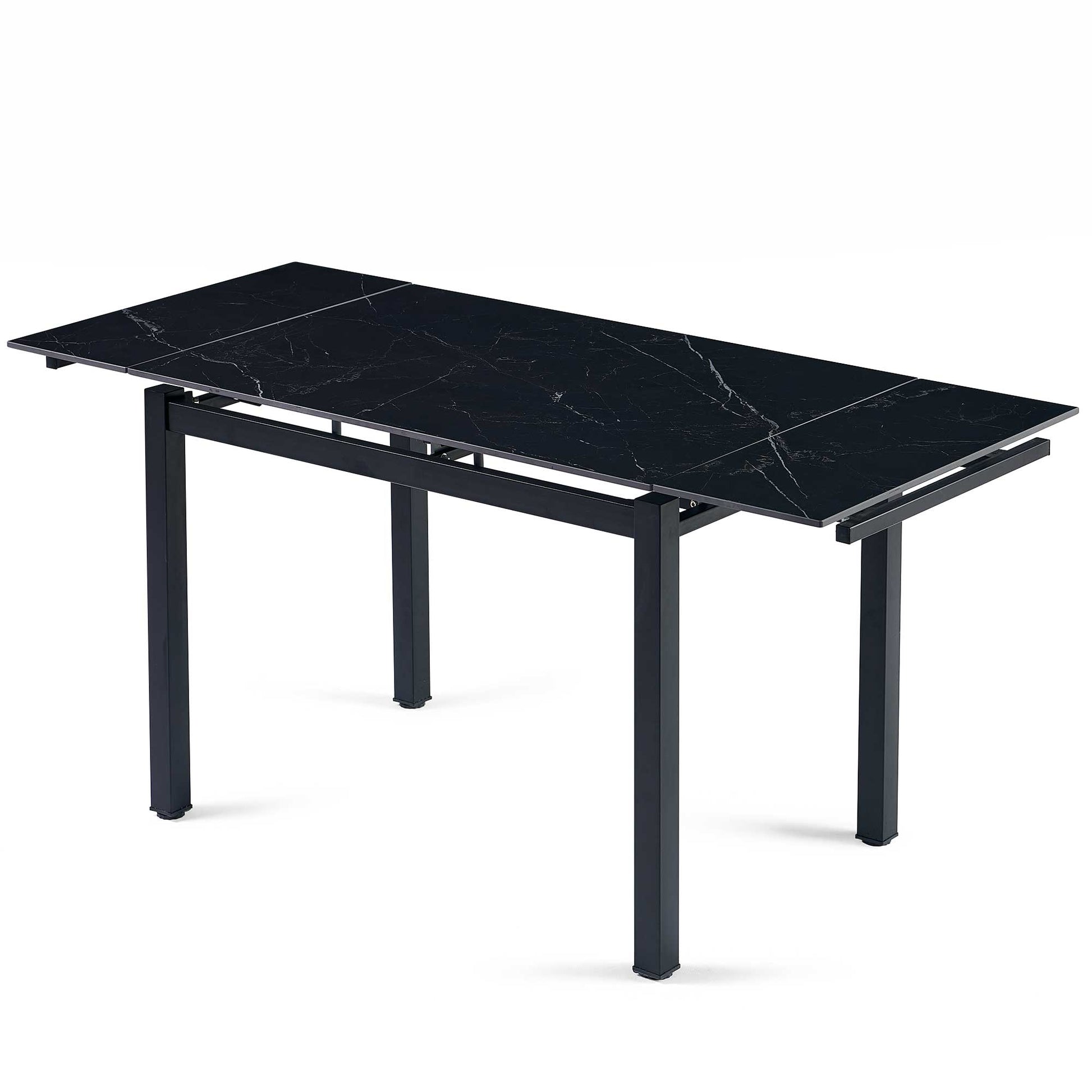 Black Ceramic Modern Rectangular Expandable Dining Room Table For Space Saving Kitchen Small Space Table Black Triangular Dining Room Modern Square Ceramic H Shape