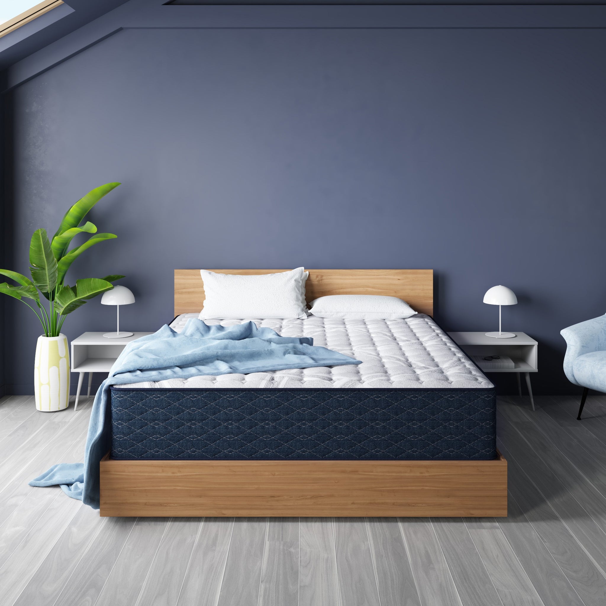 Restonic Comfortcare Hybrid Cosmorest Firm, Queen Grey Mix Steel Foam