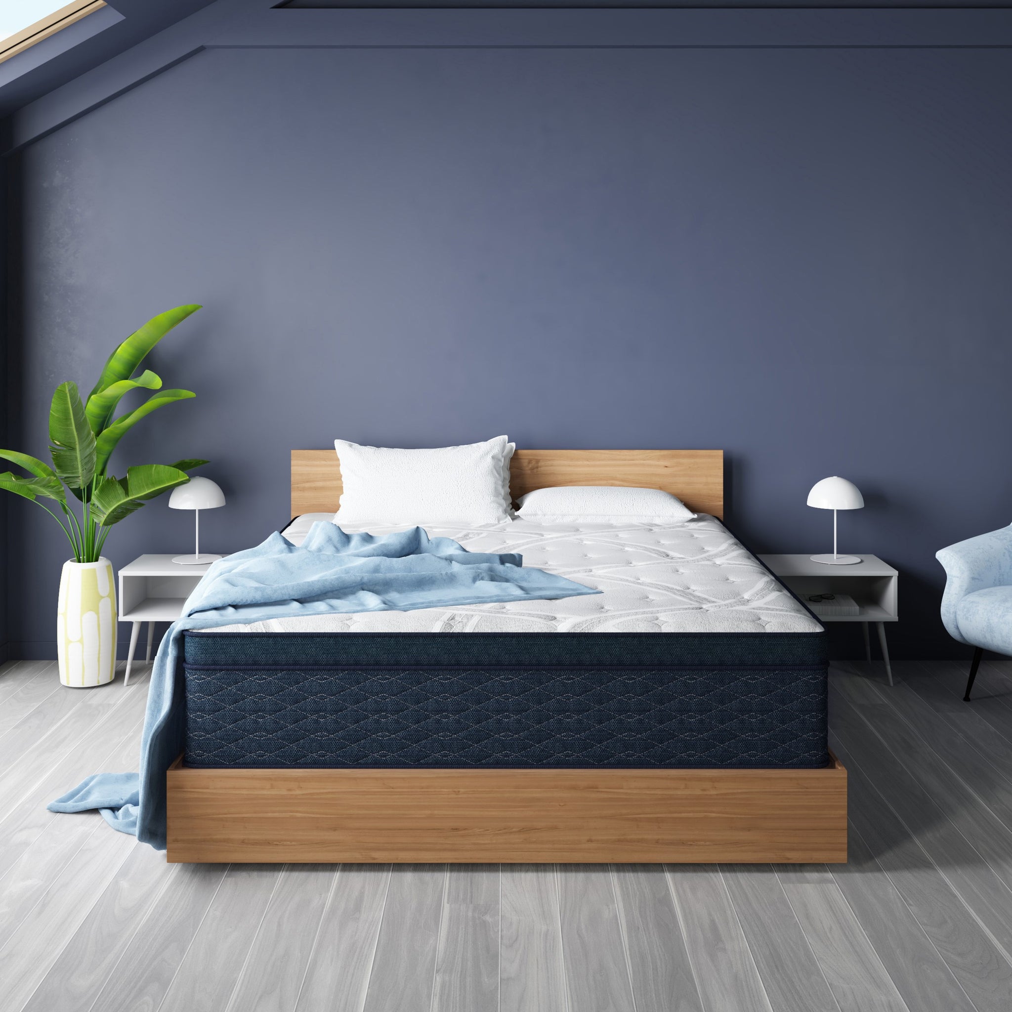 Restonic Comfortcare Hybrid Cosmorest Euro Top, Queen Grey Mix Steel Foam