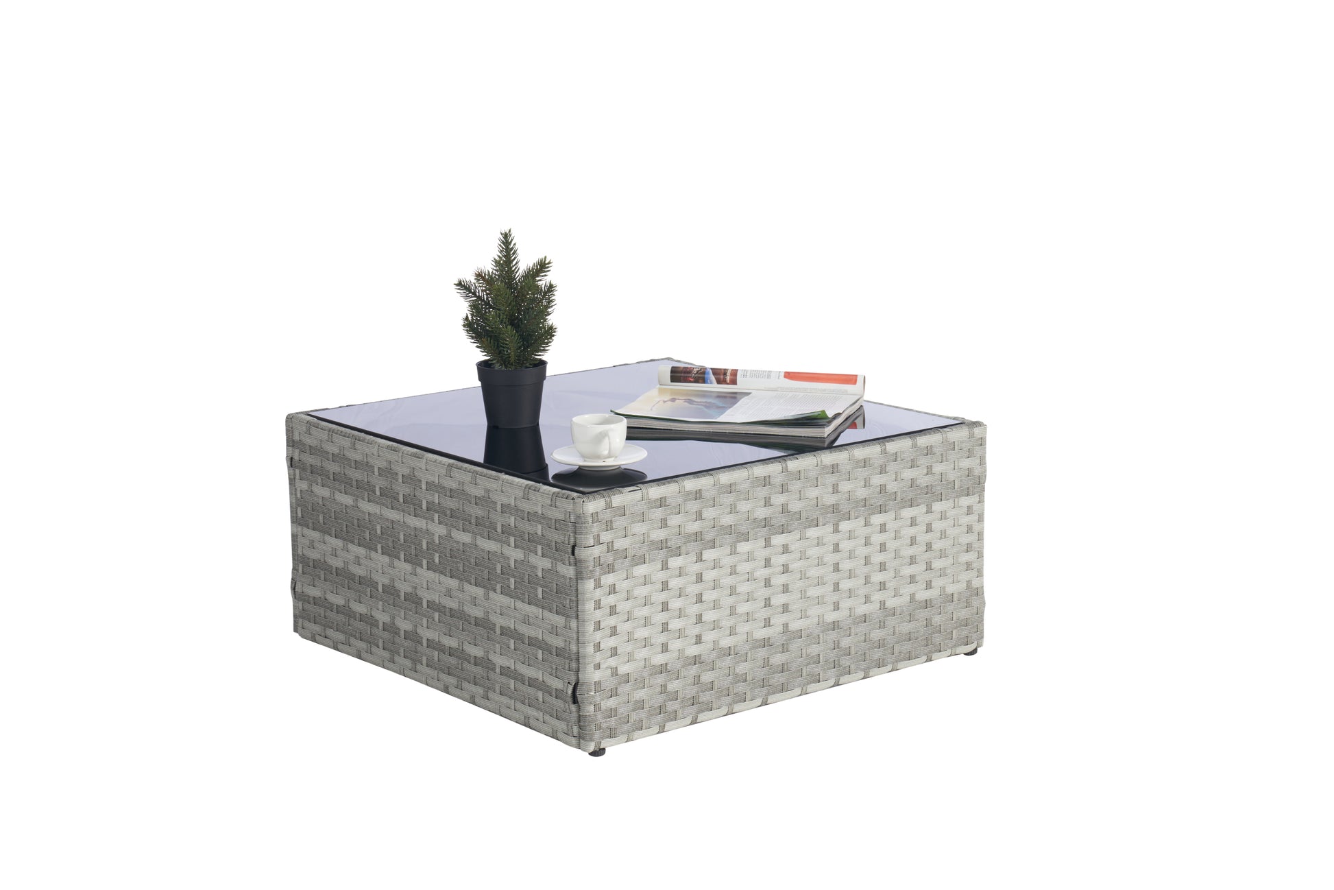 Outdoor Rattan 7 Pieces Furniture Sofa And Table Set Yes Complete Patio Set Gray Weather Resistant Frame Water Resistant Cushion Garden & Outdoor American Traditional,Luxury Complete Patio Sets Rattan