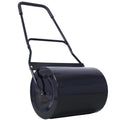 Lawn Roller, 16 Gallon Heavy Duty Tow Behind Water Sand Filled Sod Drum Roller For Garden Yard Park Black Steel