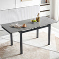 Grey Ceramic Modern Rectangular Expandable Dining Room Table For Space Saving Kitchen Small Space Table Top Gray Dining Room Modern Square Ceramic