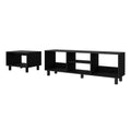 2Pc Living Room Set Millville, Living Room, Black Black Particle Board Engineered Wood