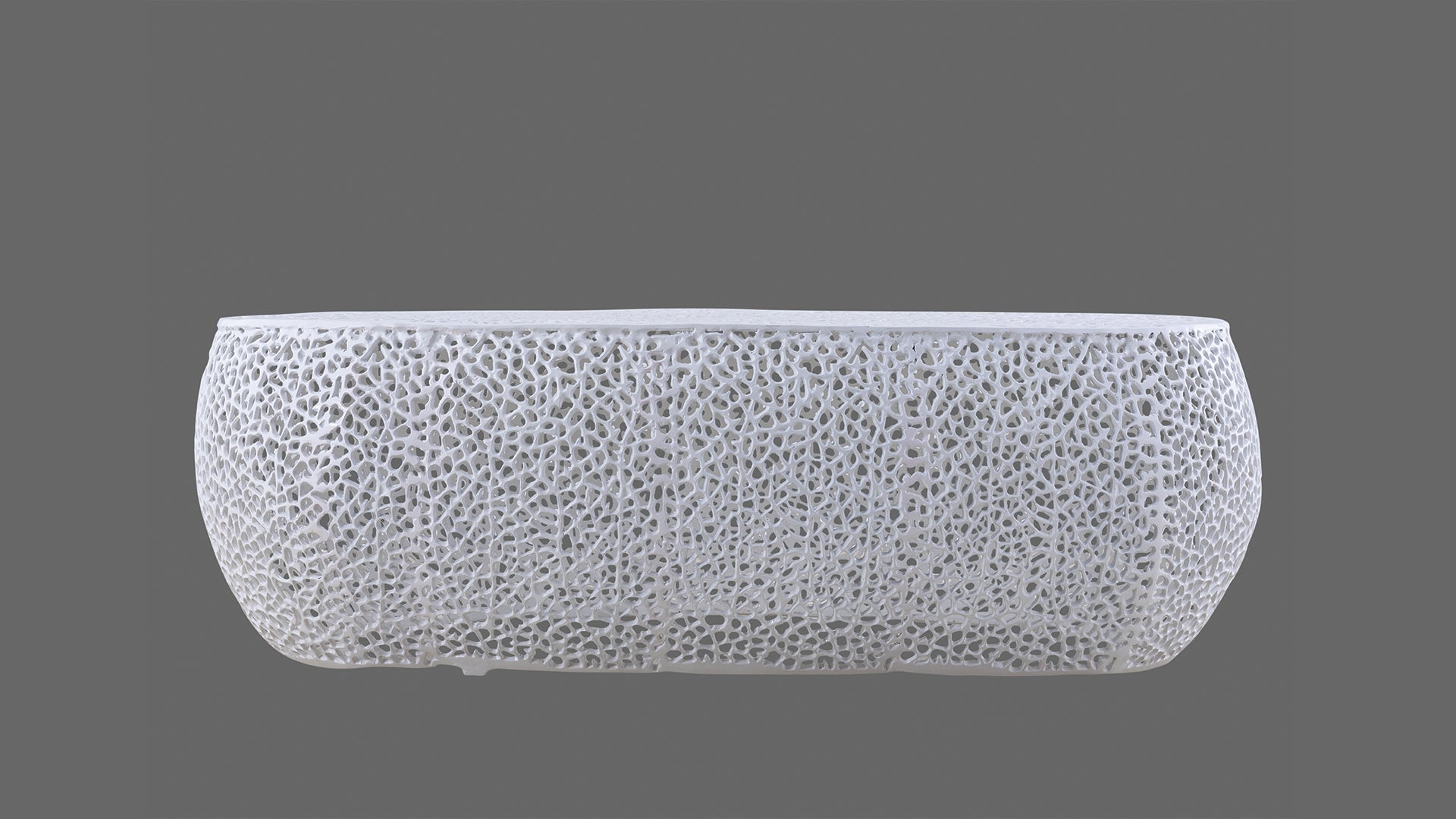 T3601 50 Oval Coffee Table White White Primary Living Space Contemporary,Modern Oval Coffee & End Tables Aluminium Aluminium