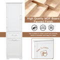 Tall Bathroom Storage Cabinet, Freestanding Storage Cabinet With Two Different Size Drawers And Adjustable Shelf, Mdf Board With Painted Finish, White Old Sku:Wf312730Aak White Mdf
