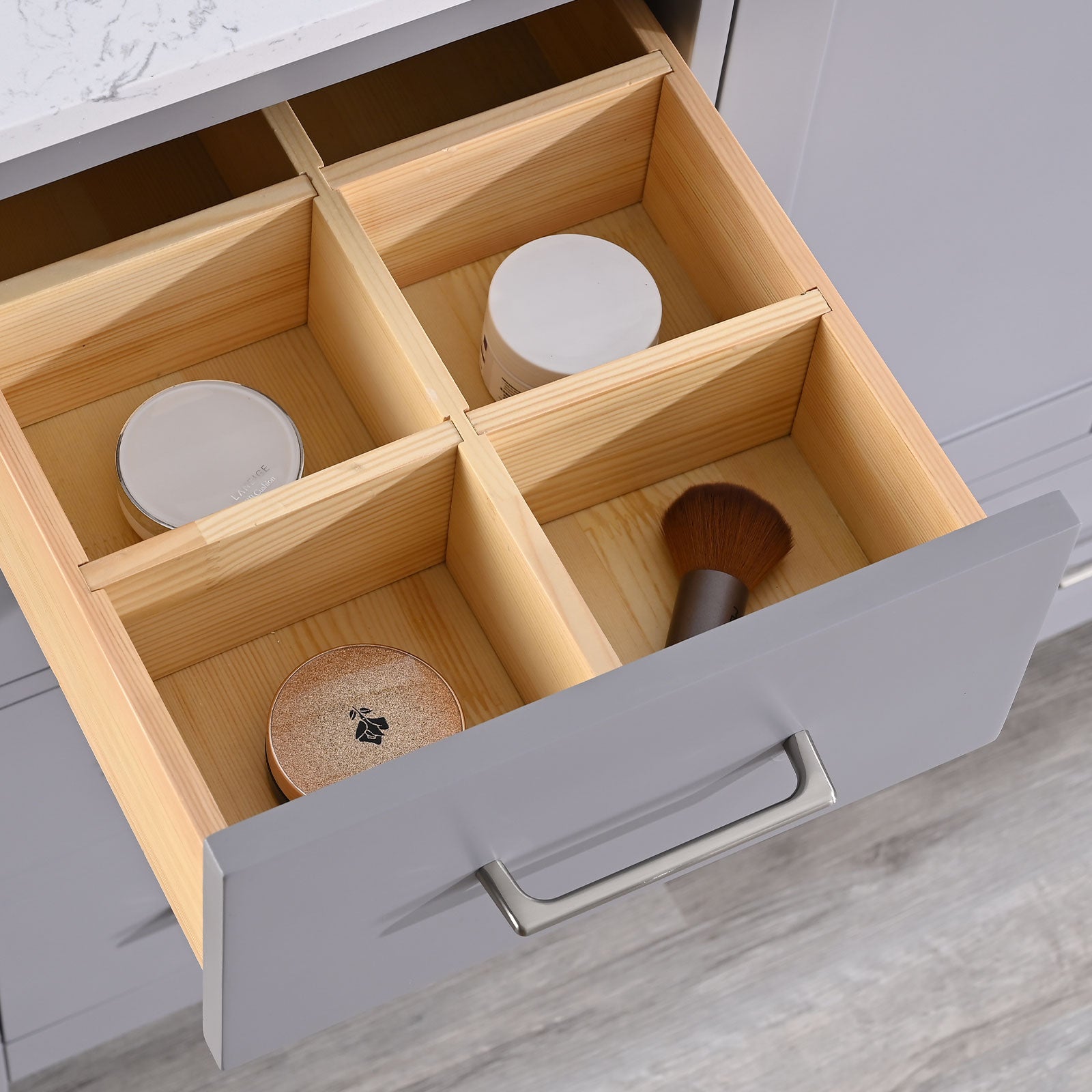 Bathroom Vanity Base Cabinet Only, Single Bath Vanity In Gray, Bathroom Storage With Soft Close Doors And Drawers Gray Plywood