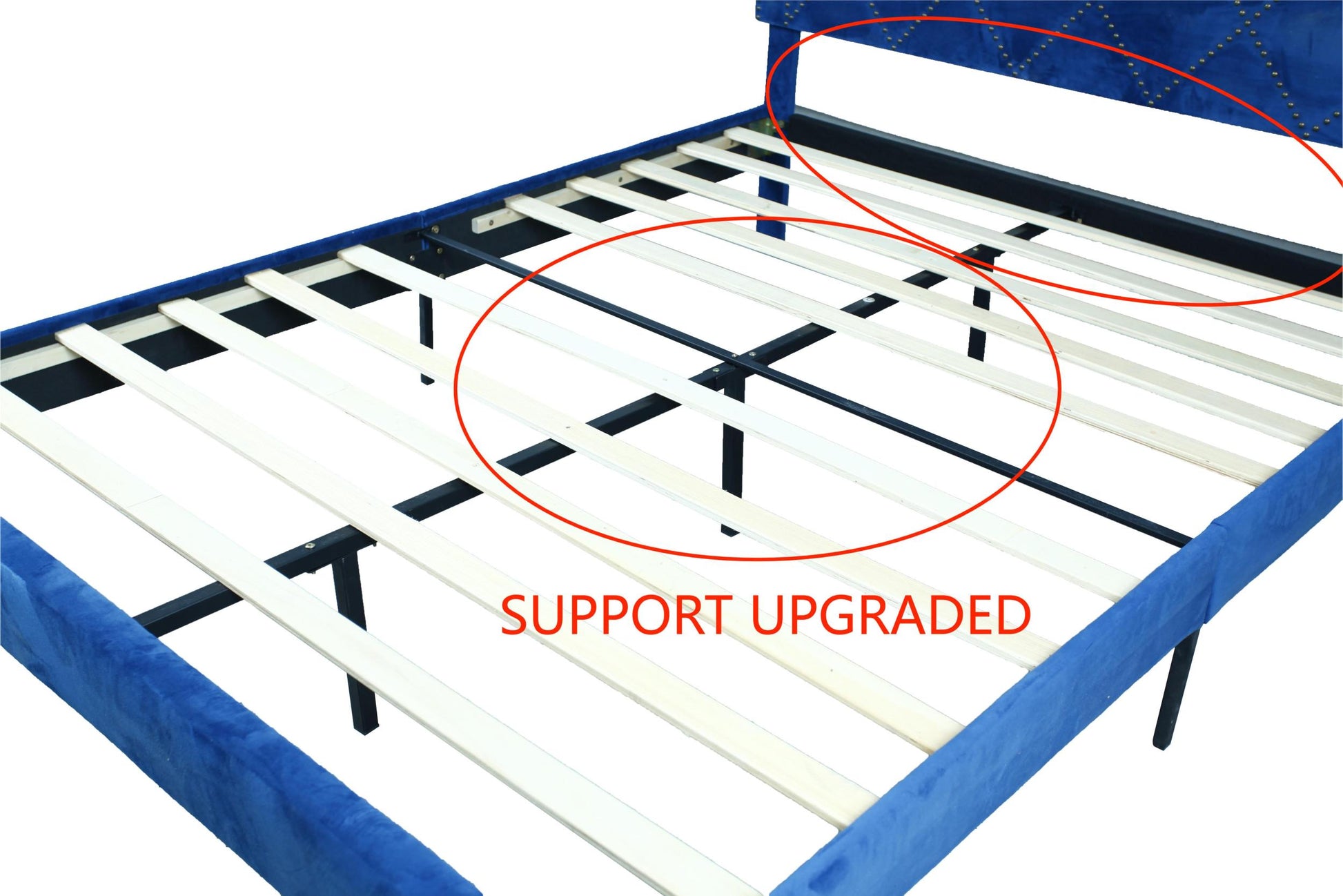 Modern Curved Upholstered Bed, Trim Queen Cream Plywood Fabric