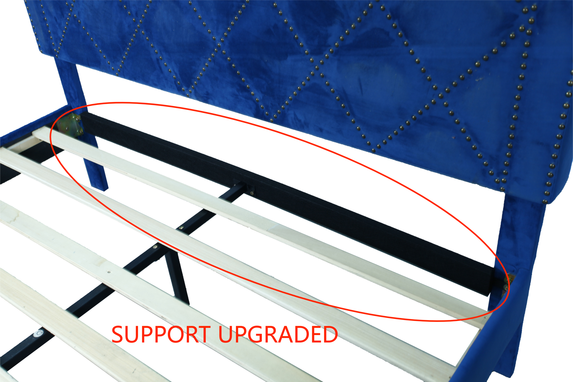 Modern Curved Upholstered Bed, Trim Queen Cream Plywood Fabric