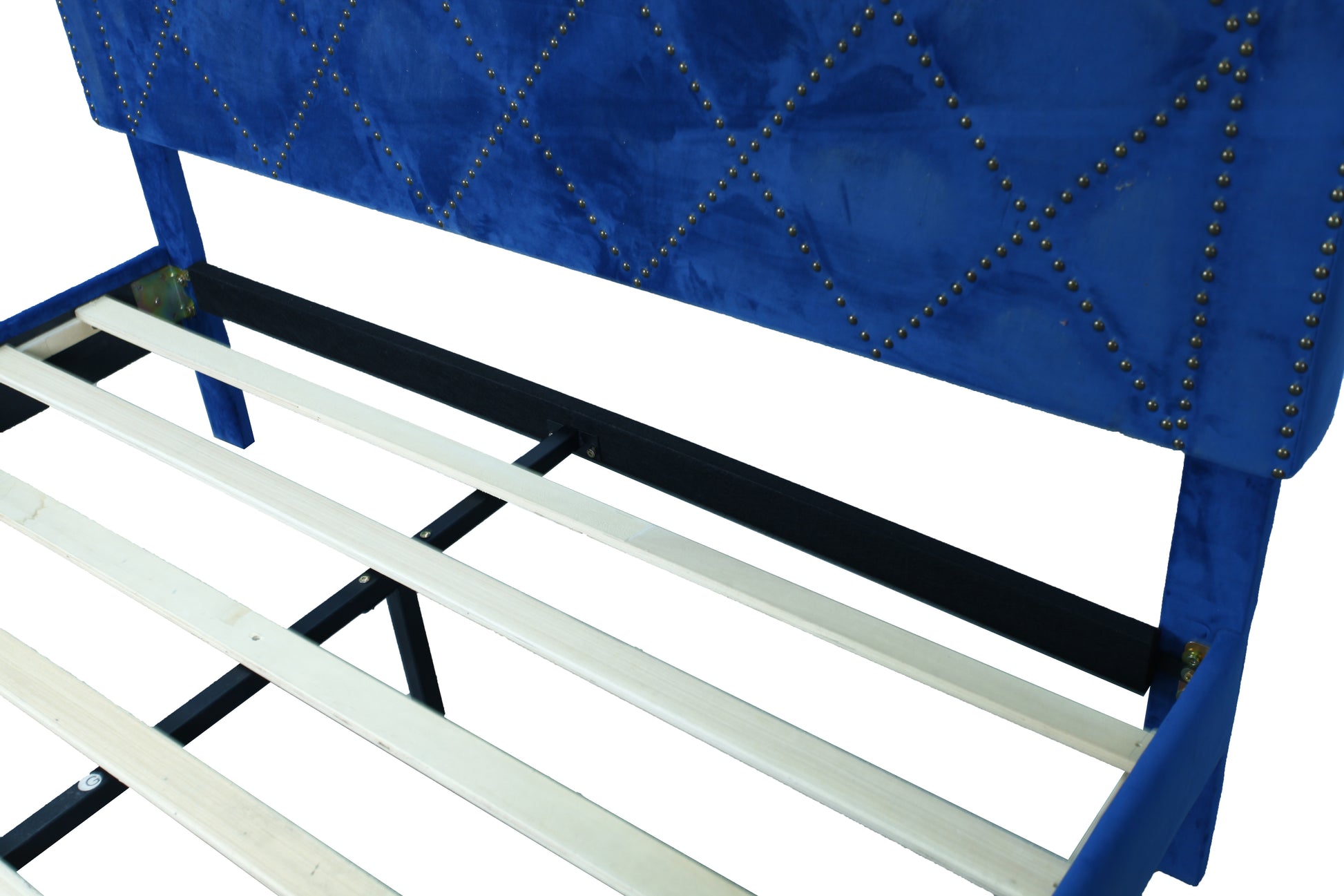 Modern Suede Velvet Curved Upholstered Bed, Trim Queen Dark Grey Polyester Fabric