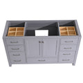 Bathroom Vanity Base Cabinet Only, Single Bath Vanity In Gray, Bathroom Storage With Soft Close Doors And Drawers Gray Plywood