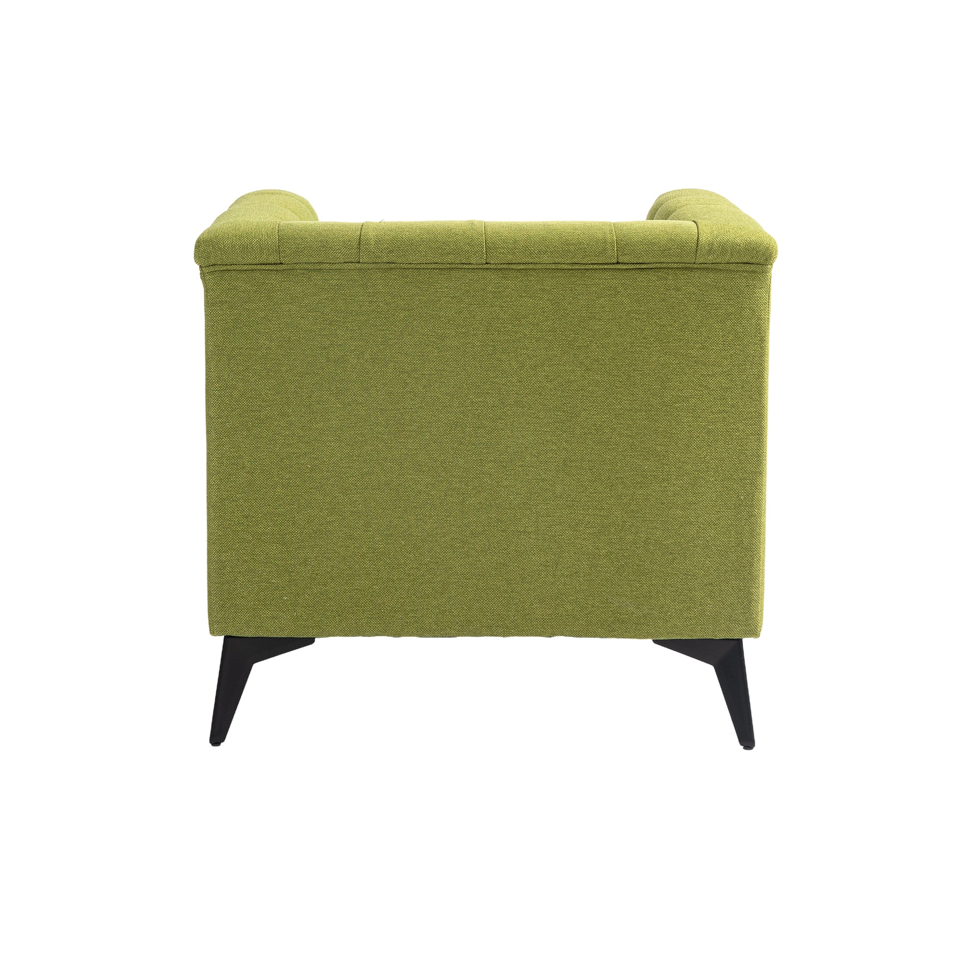 Accent Chair Living Room Chairs Single Sofa Chair,Arm Chairs With Linen Fabric, Mid Century Accent Arm Chairs Comfy Reading Lounge Club Armchair For Bedroom Office Study Green Metal