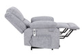 Electric Power Recliner Chair With Massage For Elderly ,Remote Control Multi Function Lifting, Timing, Cushion Heating Chair With Side Pocket Light Grey Light Grey Cat Scratch Fabric