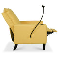 Recliner Chairs For Adults, Adjustable Recliner Sofa With Mobile Phone Holder & Cup Holder, Modern Reclining Chairs Fabric Push Back Recliner Chairs For Living Room, Bedroom, Yellow Yellow Foam Polyester