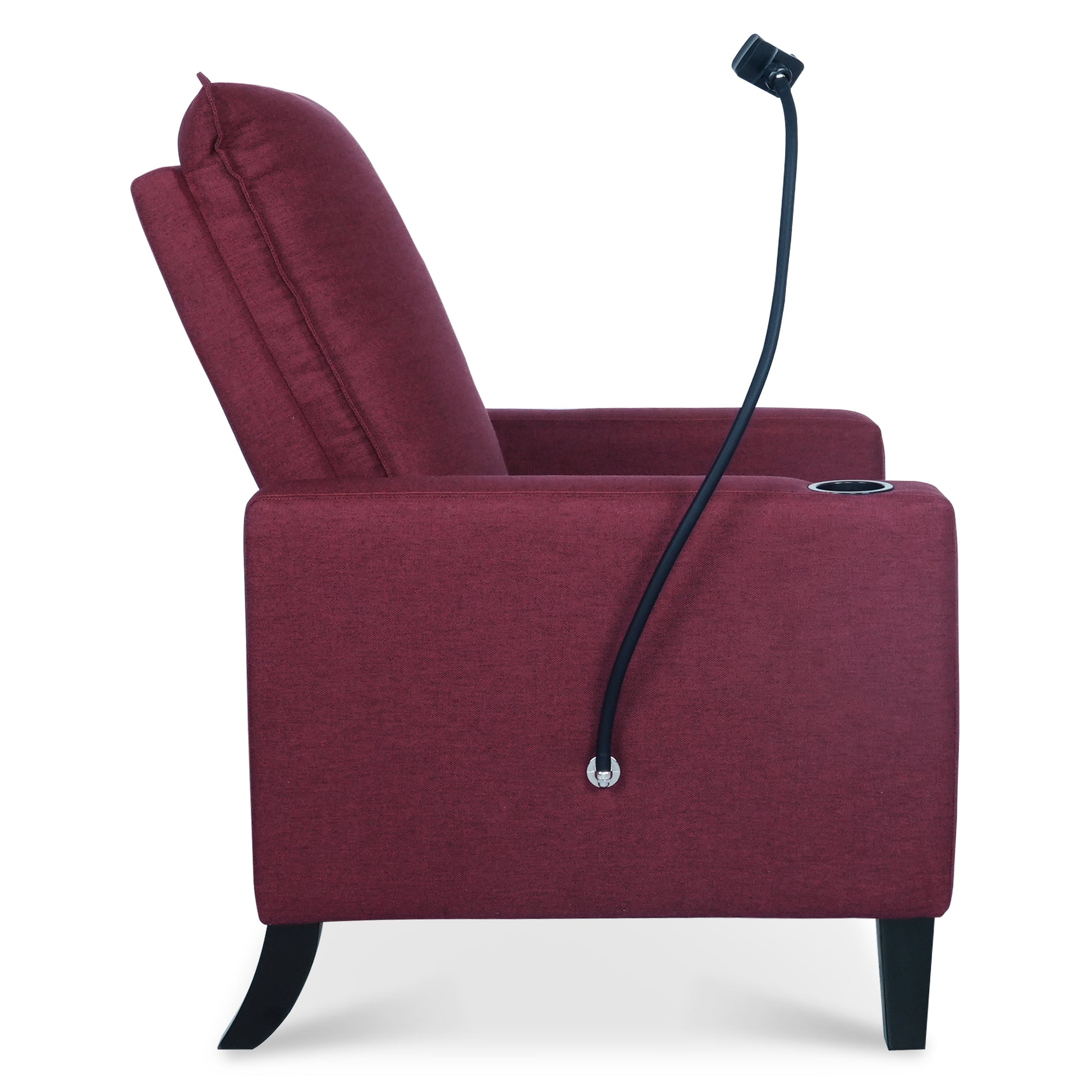 Recliner Chairs For Adults, Adjustable Recliner Sofa With Mobile Phone Holder & Cup Holder, Modern Reclining Chairs Fabric Push Back Recliner Chairs For Living Room, Bedroom, Red Red Foam Polyester