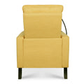 Recliner Chairs For Adults, Adjustable Recliner Sofa With Mobile Phone Holder & Cup Holder, Modern Reclining Chairs Fabric Push Back Recliner Chairs For Living Room, Bedroom, Yellow Yellow Foam Polyester