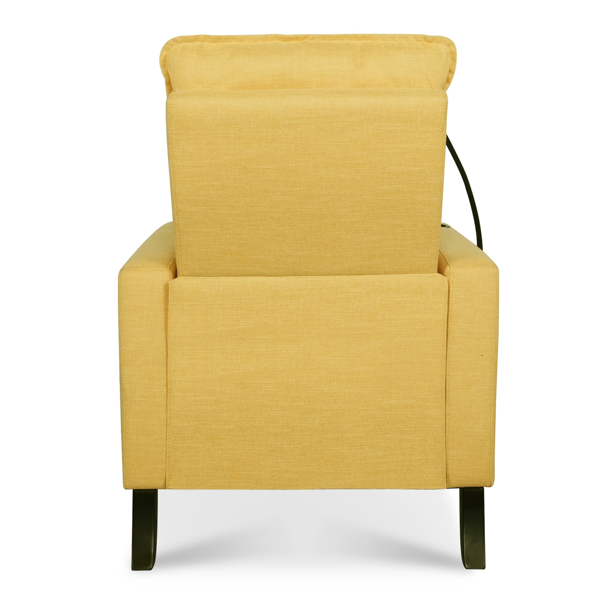 Recliner Chairs For Adults, Adjustable Recliner Sofa With Mobile Phone Holder & Cup Holder, Modern Reclining Chairs Fabric Push Back Recliner Chairs For Living Room, Bedroom, Yellow Yellow Foam Polyester