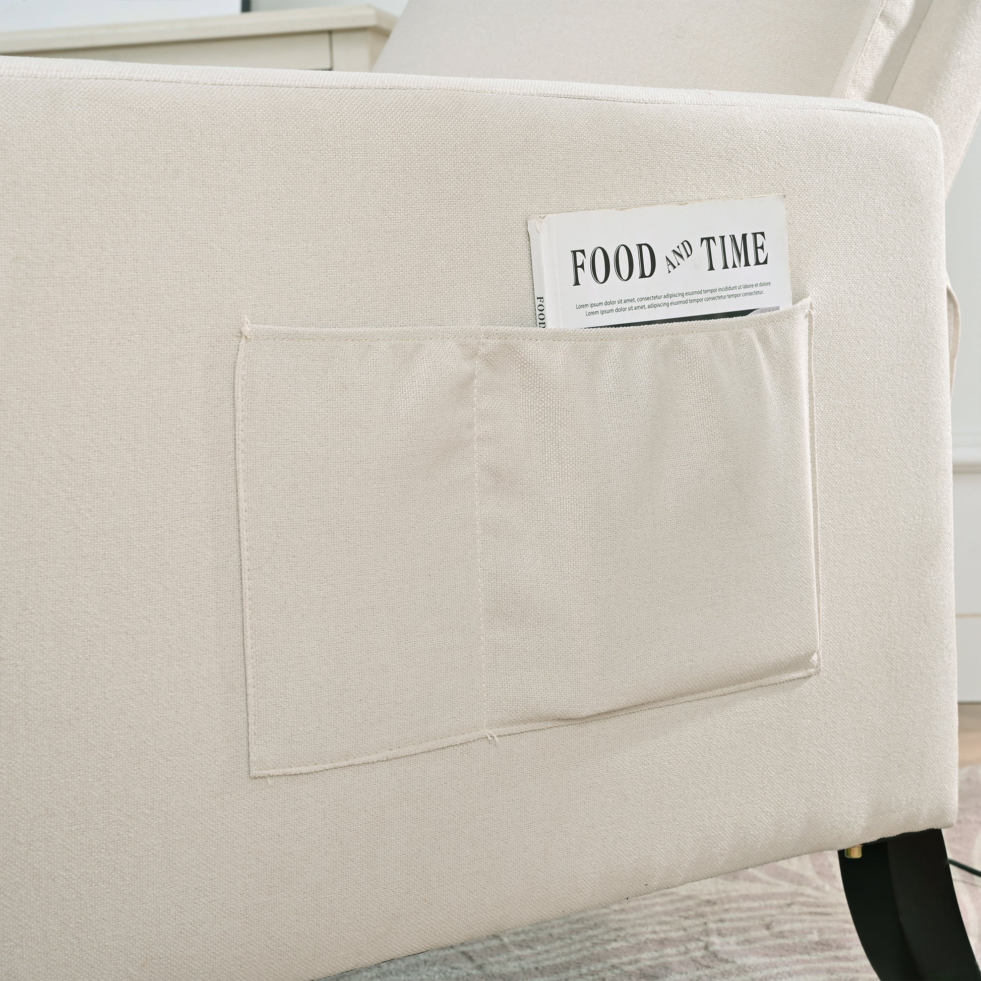 Recliner Chairs For Adults, Adjustable Recliner Sofa With Mobile Phone Holder & Cup Holder, Modern Reclining Chairs Fabric Push Back Recliner Chairs For Living Room, Bedroom, Beige Beige Foam Polyester