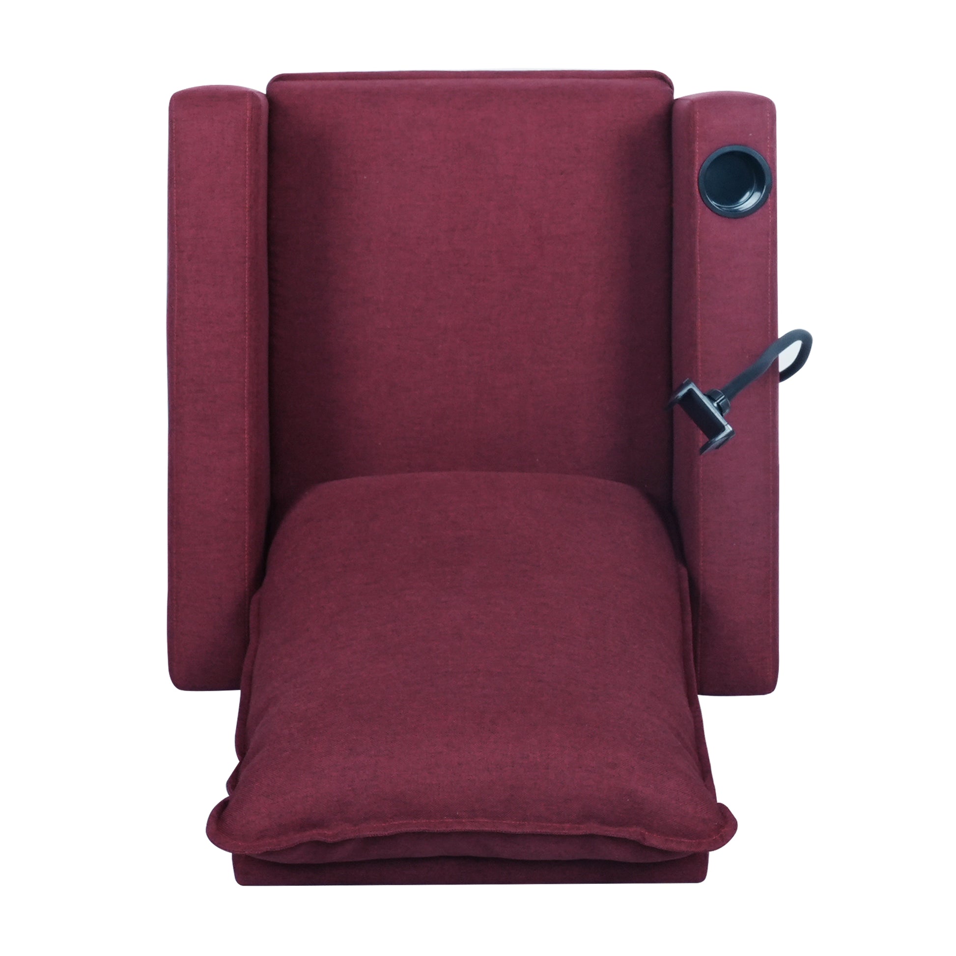 Recliner Chairs For Adults, Adjustable Recliner Sofa With Mobile Phone Holder & Cup Holder, Modern Reclining Chairs Fabric Push Back Recliner Chairs For Living Room, Bedroom, Red Red Foam Polyester