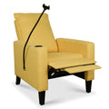 Recliner Chairs For Adults, Adjustable Recliner Sofa With Mobile Phone Holder & Cup Holder, Modern Reclining Chairs Fabric Push Back Recliner Chairs For Living Room, Bedroom, Yellow Yellow Foam Polyester