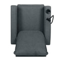 Recliner Chairs For Adults, Adjustable Recliner Sofa With Mobile Phone Holder & Cup Holder, Modern Reclining Chairs Fabric Push Back Recliner Chairs For Living Room, Bedroom, Gray Grey Foam Polyester