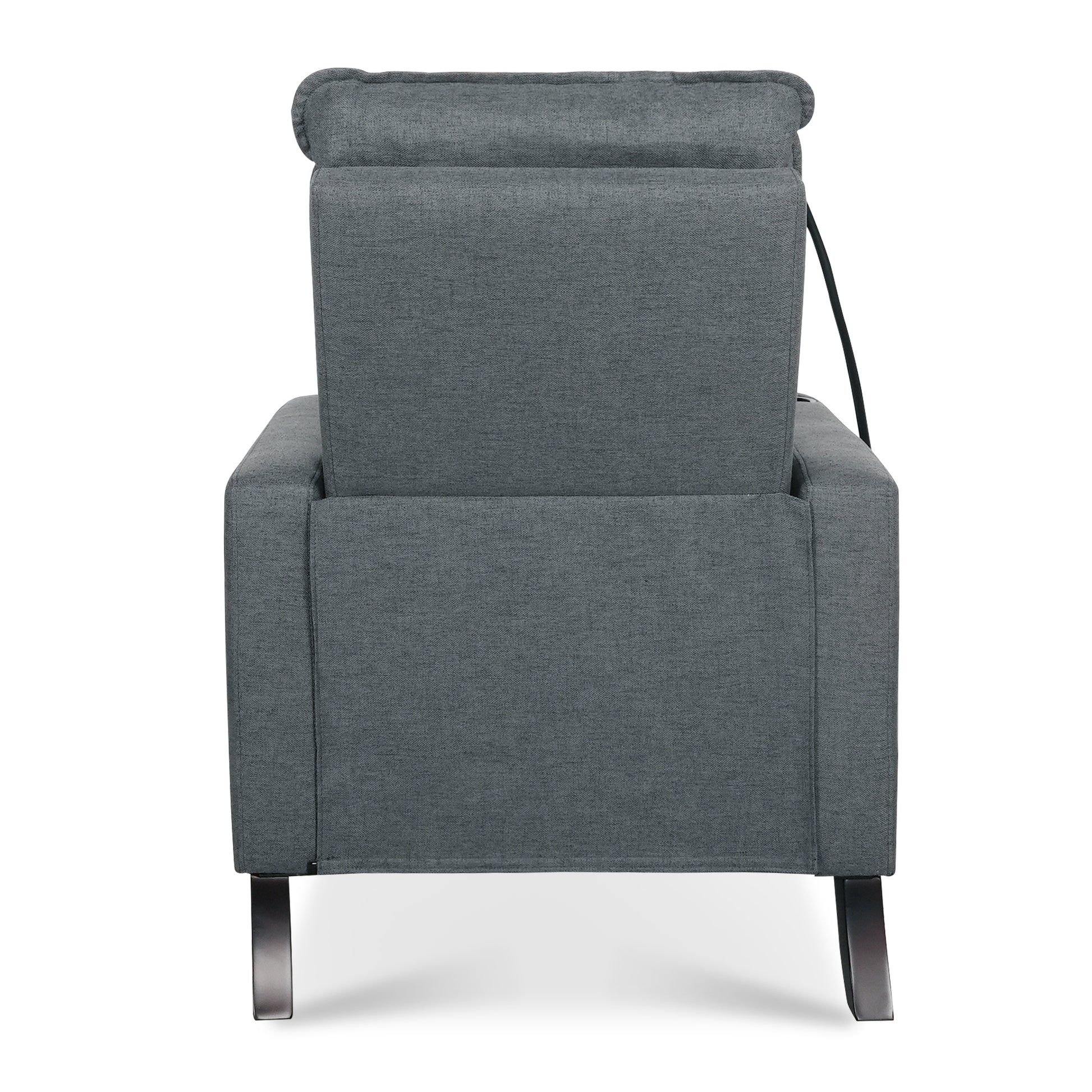 Recliner Chairs For Adults, Adjustable Recliner Sofa With Mobile Phone Holder & Cup Holder, Modern Reclining Chairs Fabric Push Back Recliner Chairs For Living Room, Bedroom, Gray Grey Foam Polyester