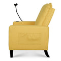 Recliner Chairs For Adults, Adjustable Recliner Sofa With Mobile Phone Holder & Cup Holder, Modern Reclining Chairs Fabric Push Back Recliner Chairs For Living Room, Bedroom, Yellow Yellow Foam Polyester