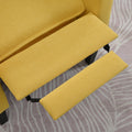 Recliner Chairs For Adults, Adjustable Recliner Sofa With Mobile Phone Holder & Cup Holder, Modern Reclining Chairs Fabric Push Back Recliner Chairs For Living Room, Bedroom, Yellow Yellow Foam Polyester